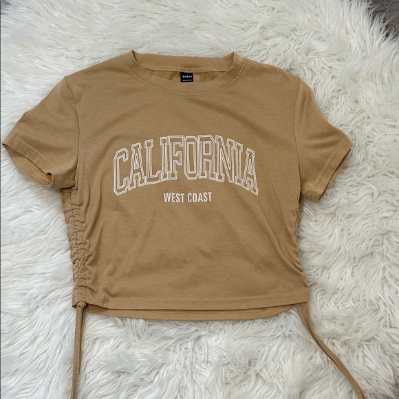 SHEIN Tops - SHEIN Tan Graphic Tee - California West Coast